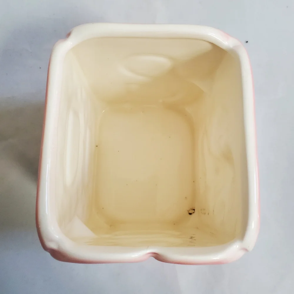Vintage Girl Baby Block Planter Vase
